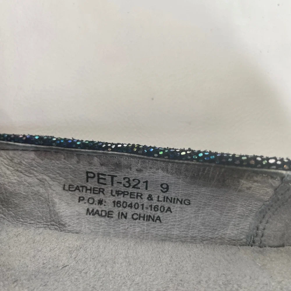 Alegria by PG Lite Petal Ballet Flats Metallic Mosaic Leather PET-321 Size 9
